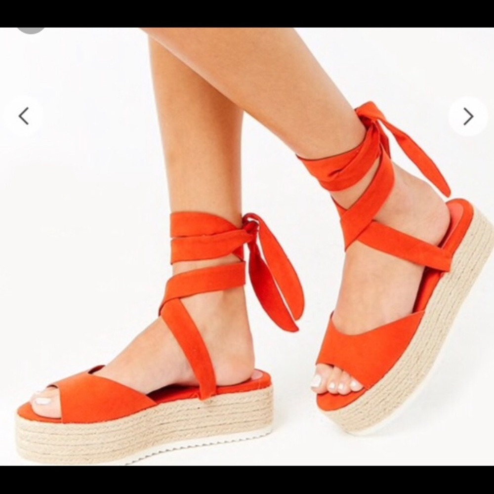 red platform espadrilles